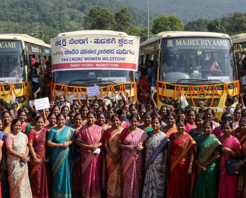 144 crore women travel under Shakti Yojana in Madikeri unit buses